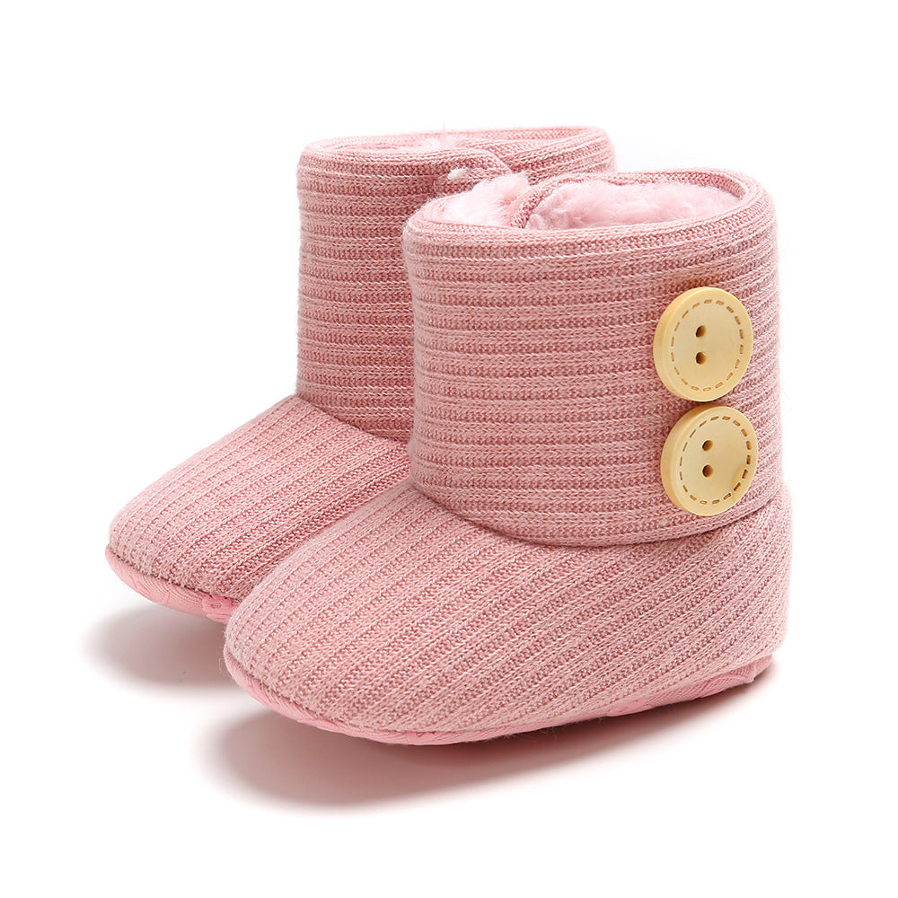 Autumn And Winter Baby Wool Soft Bottom Cotton Boots Keep Warm