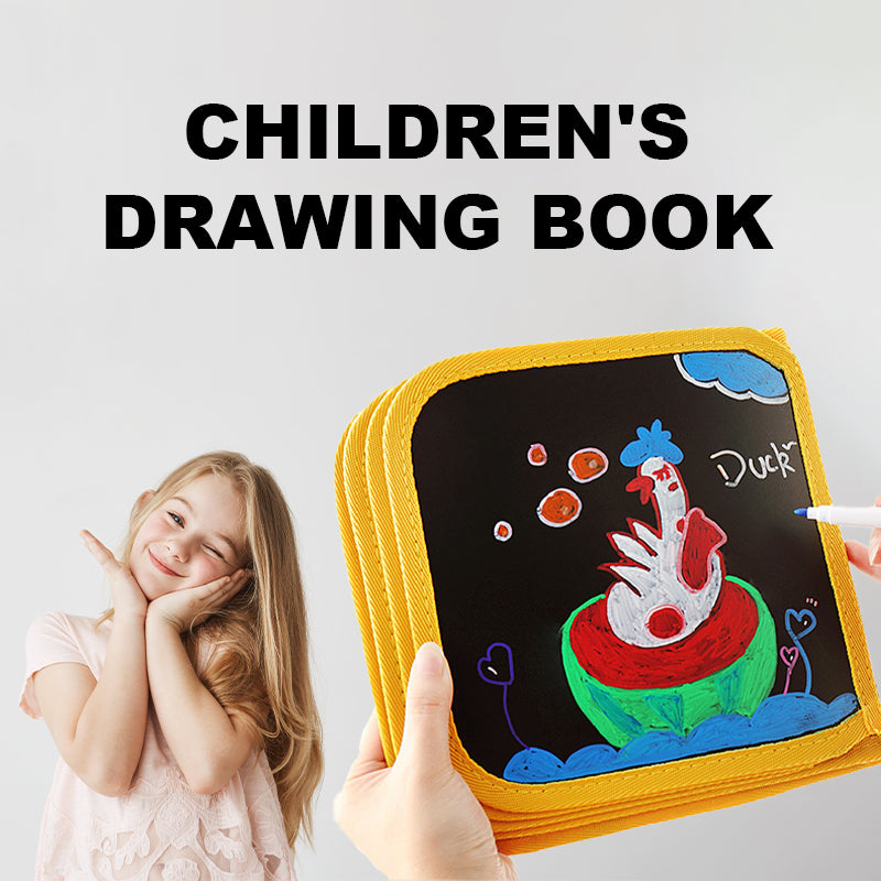 Children's Portable Drawing Book Blackboard Album Early Education Gift