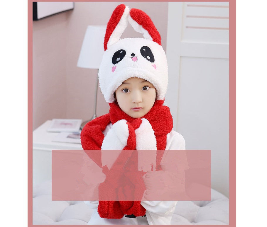 Rabbit Hat Neck Cover Children's Hat Scarf Warm Suit