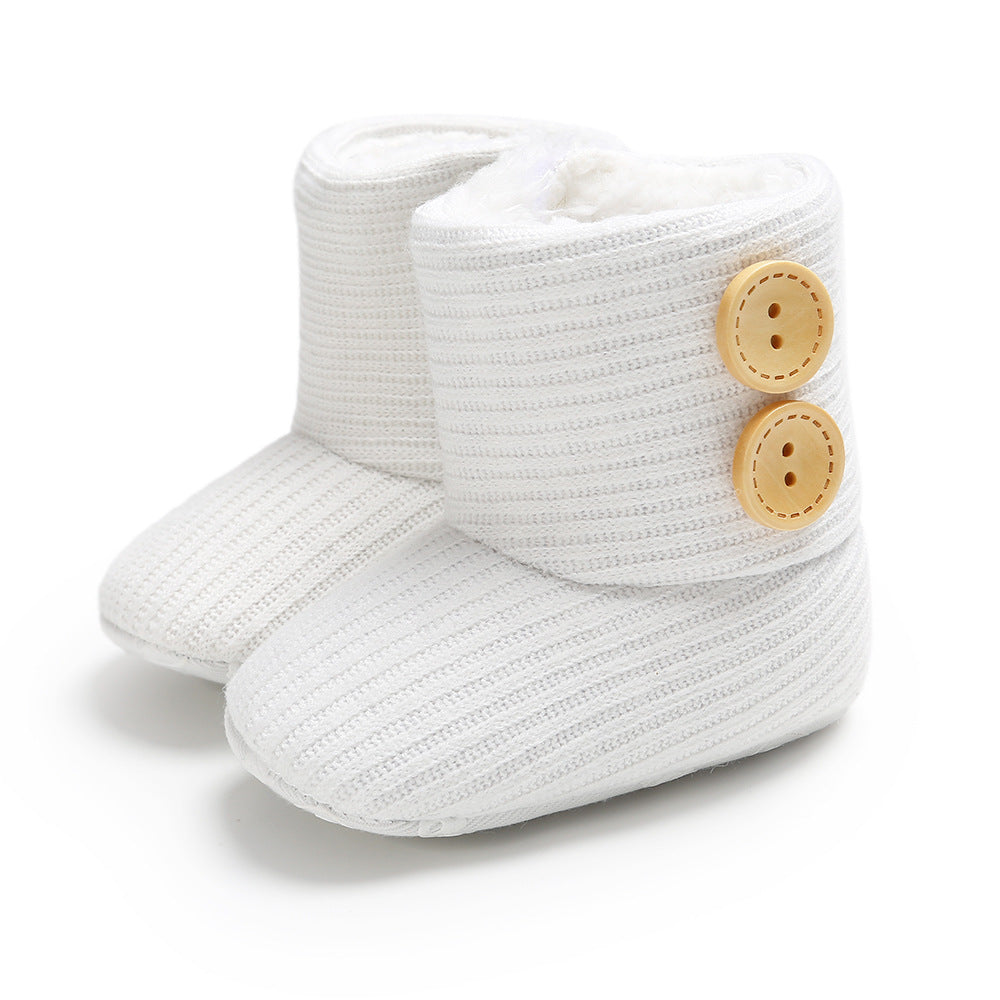 Autumn And Winter Baby Wool Soft Bottom Cotton Boots Keep Warm