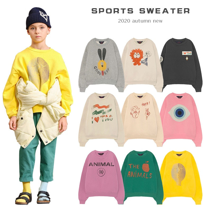 Kids Sweaters Boys Fall Clothes Girls Winter Sweater Kids Long Sleeve Sweatshirts O-neck Pullover Cute Kids Clothing 1-11Y
