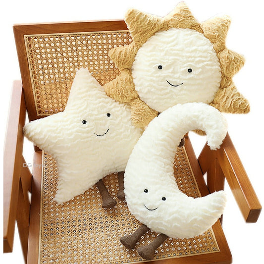 Smile Moon Star Sun Cloud Plush Pillow
