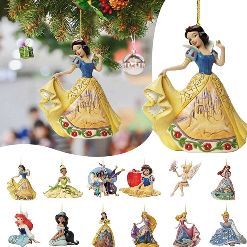 Disney Christmas Tree Pendant Lilo & Stitch Baby Animation Toy Pendant New Product Car Backpack Pendant Children'S Birthday Gift