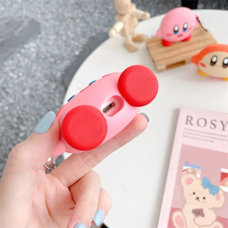 Cute Kirby Cartoon Silicone AirPods Case Accessories