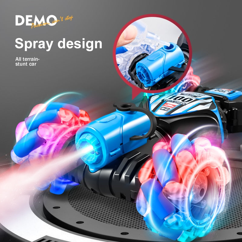 New high-tech RC remote control car watch hand gestures 360° rotating off-road climbing stunt exhaust blowtorch music Boy toy