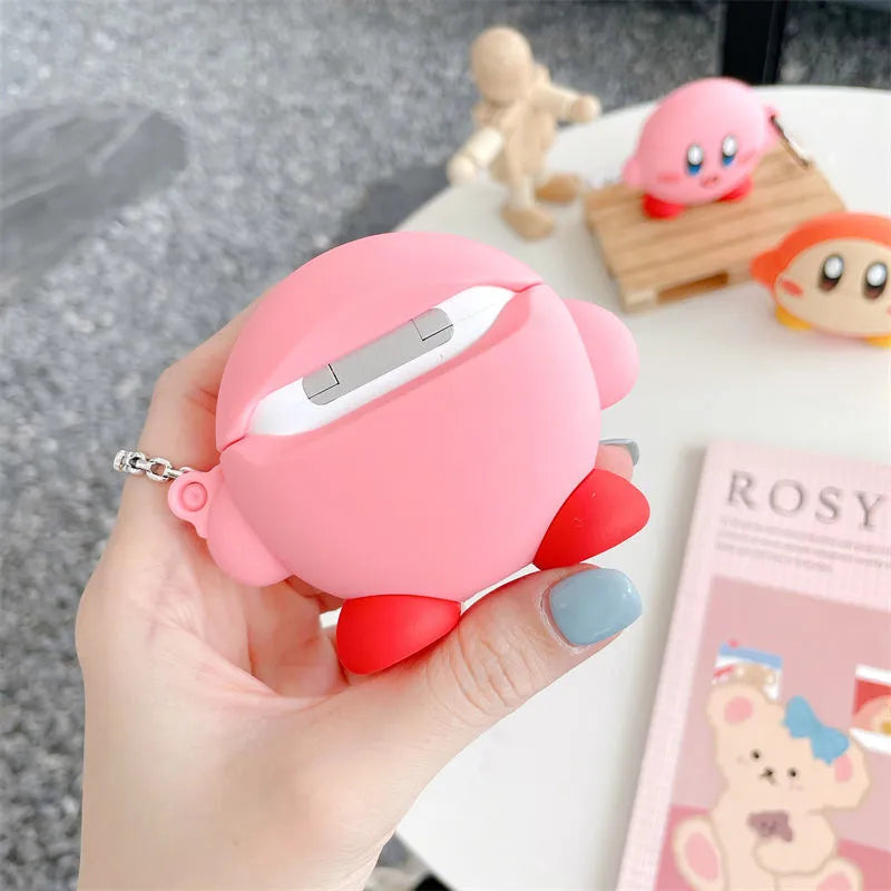 Cute Kirby Cartoon Silicone AirPods Case Accessories