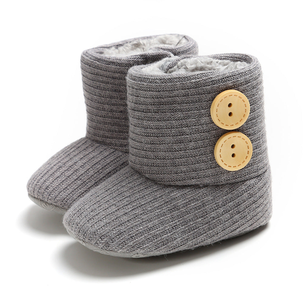 Autumn And Winter Baby Wool Soft Bottom Cotton Boots Keep Warm