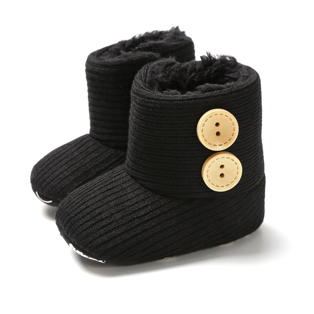 Autumn And Winter Baby Wool Soft Bottom Cotton Boots Keep Warm